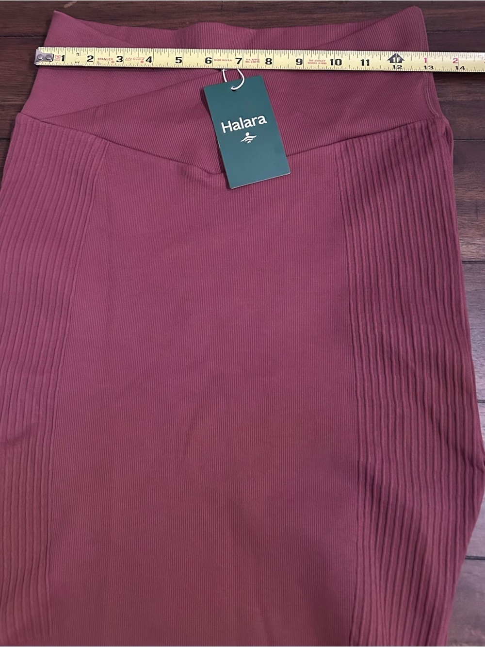 Halara Crossover Seamless Bodycon Mermaid Midi Skirt Rust Color Large - Picture 3 of 9
